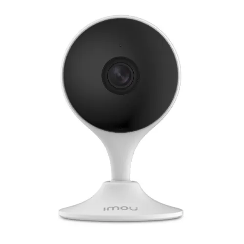 IMOU Cue 2 2MP indoor security camera in white with a black lens face, standing on its moulded base on a white background